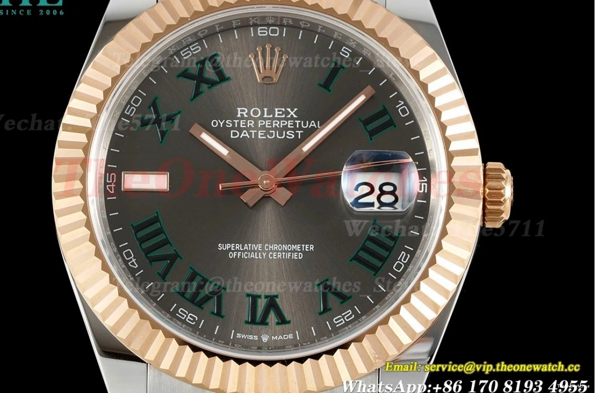 RG A3235 Oys SS 126331 Datejust Rmn Grey EWEF 41mm 0131